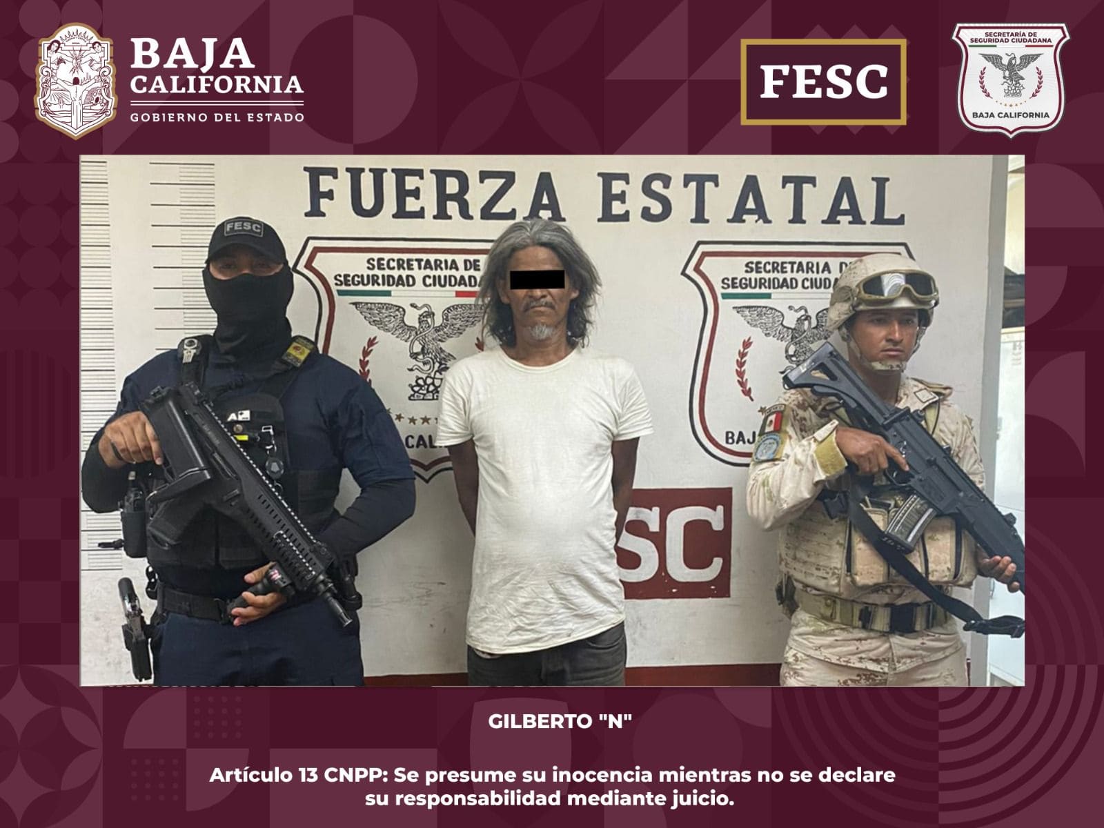 DETIENEN FESC Y SEDENA A HOMBRE ARMADO QUE CONTABA CON 2 ÓRDENES DE APREHENSIÓN