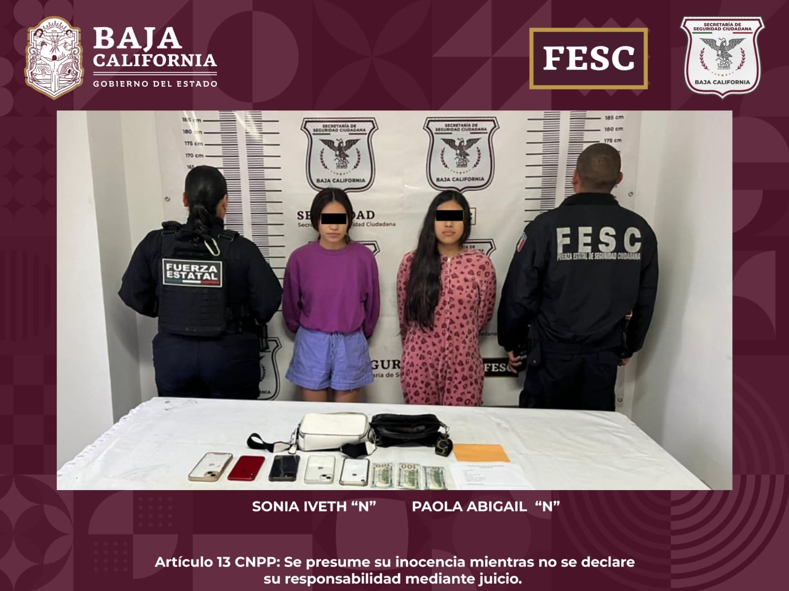 DETIENE FESC A DOS MUJERES POR ROBO EN ENSENADA