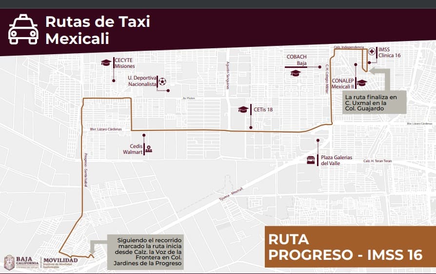 CUENTA COMUNIDAD DE DELEGACIÓN PROGRESO CON NUEVA RUTA DE TAXIS: IMOS