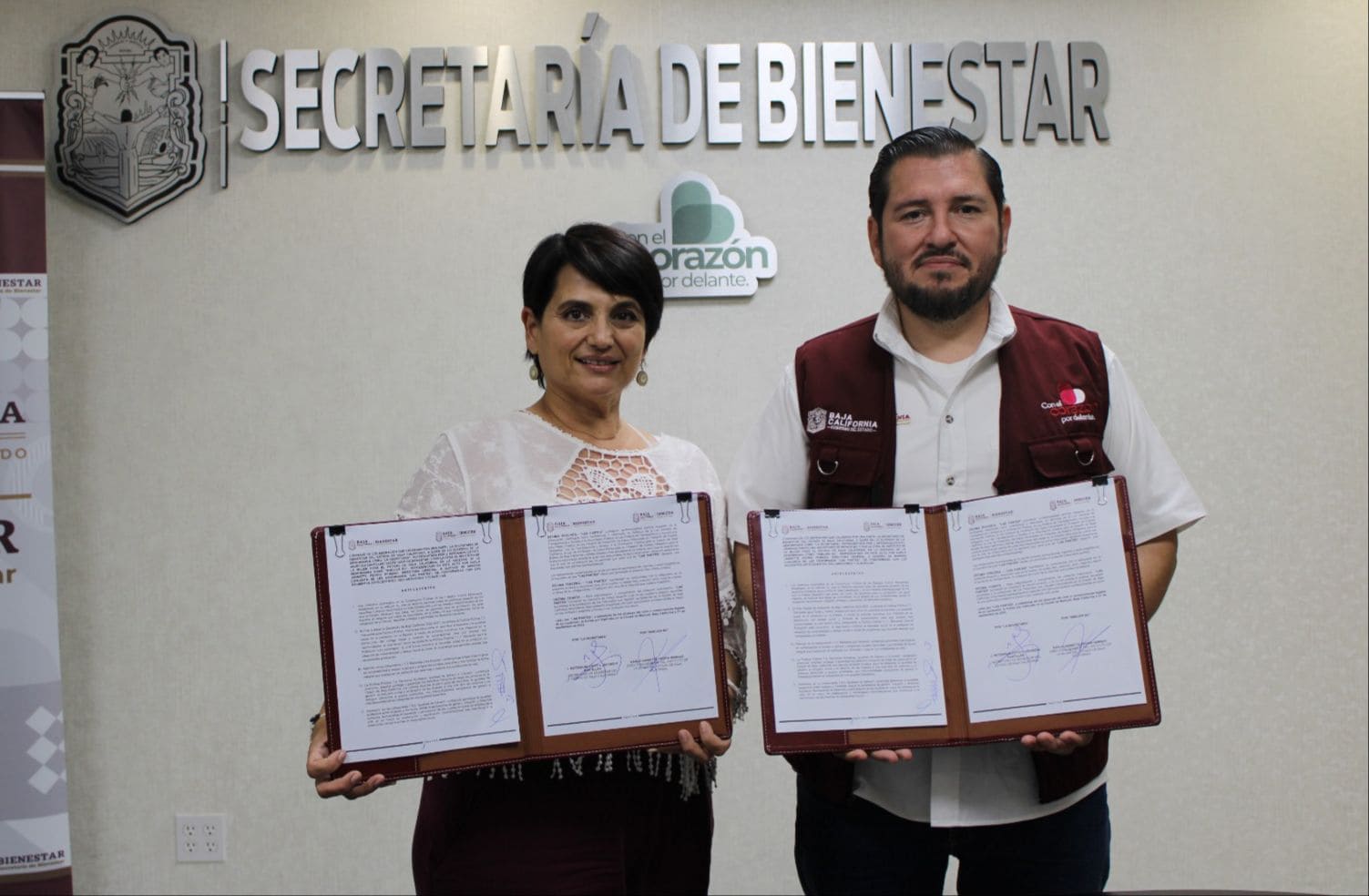 FIRMAN CONVENIO DE COLABORACIÓN INMUJER Y SECRETARÍA DE BIENESTAR EN BENEFICIO DE LAS MUJERES DE BC